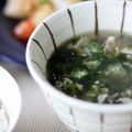 KT121's cooksnap of when they made オクラと海苔のスープ.