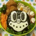 赤い電話's cooksnap of when they made 懐かしキャラ弁☆のらくろ.