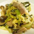 はなっこりー's cooksnap of when they made 白菜･大根･高菜の生姜豚肉炒め.