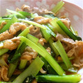 そう＆のん's cooksnap of when they made 春収穫♬小松菜と油揚げの炒め煮！.