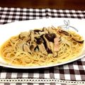 さおりらっくま's cooksnap of when they made ❤こく旨❤自慢の和風スープできのこパスタ.
