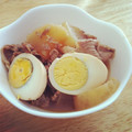 a2u5af's cooksnap of when they made 簡単！ゆで卵と豚肉と大根の甘辛煮。.