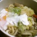ユーロン's cooksnap of when they made 鍋焼き風うどん.