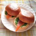 まゆこ．Ｍ's cooksnap of when they made スモークサーモンと大葉のサンドイッチ.