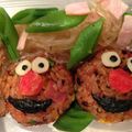 icecream475's cooksnap of when they made ＊キャラ弁＊簡単なおにぎり＊エルモ♪.
