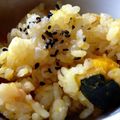牛乳屋さんのキリン's cooksnap of when they made 炊き込み☆かぼちゃのご飯.