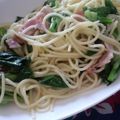 バウンド's cooksnap of when they made 菜の花とベーコンの塩麹スパゲディー.