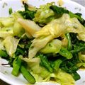 ruka30's cooksnap of when they made 菜の花と春キャベツのの塩コン炒め＊。.