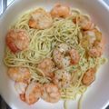 ☆phoebe's cooksnap of when they made 海老とレモンのさわやかスパゲッティ.