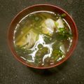 KAZUSAKURA's cooksnap of when they made 春菊と卵のすまし汁.
