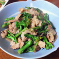 じゅん♪'s cooksnap of when they made おやじ犬でも簡単！豚肉と菜の花の塩炒め.