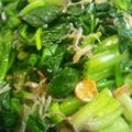 ゆーひーぴょん's cooksnap of when they made ほうれん草のじゃこニンニク炒め.