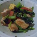 pyonkoちゃん's cooksnap of when they made 鶏むね肉と小松菜の炒めもの.