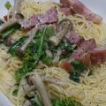 hanamak's cooksnap of when they made 菜の花とベーコンのクリームパスタ.