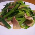 わたママ's cooksnap of when they made 小松菜とベーコンのバター醤油炒め.