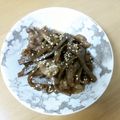 ナナ星's cooksnap of when they made こんにゃくと豚肉の甘辛ゴマ煮.