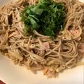 caruga's cooksnap of when they made お蕎麦を使って♪超簡単で美味しい！和風パスタ.