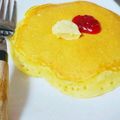 プーちゃん♡'s cooksnap of when they made 口どけなめらか♪ふわしゅわパンケーキ.