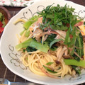 たたわし's cooksnap of when they made 小エビとしめじの和風パスタ.