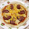 mym1119's cooksnap of when they made ぎょうざの皮で♪なんちゃってＰｉｚｚａ.