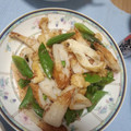 mari119's cooksnap of when they made ■スナップエンドウと油揚げの中華炒め■.