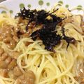 ☆りとる★'s cooksnap of when they made 納豆パスタ カルボナーラ風.