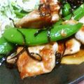もこもみじ's cooksnap of when they made 鶏胸肉とスナップエンドウの塩昆布炒め.