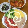 yakopuyo's cooksnap of when they made お母さんの！！カラフル簡単サラダ☆.