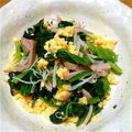 モモあき's cooksnap of when they made ダシ香る♪ほうれん草の春色和風サラダ.