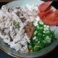luina's cooksnap of when they made オクラのねばねばスタミナそうめん.