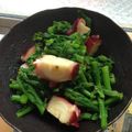 Bruins's cooksnap of when they made 簡単タコと菜の花のカラシ和え.