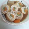 黒猫＆虎猫's cooksnap of when they made 豚と油揚げのくるくる巻き.