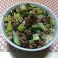 いいちこ0116's cooksnap of when they made セロリを葉まで使い切る豚挽肉のピリ辛炒め.