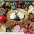 hirotofumi's cooksnap of when they made ＜忍者ハットリ君＞しし丸　　＊キャラ弁＊.