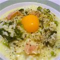 minooo's cooksnap of when they made 冷やご飯でカルボナーラ風リゾット★音更.