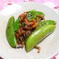 シャンプーハット's cooksnap of when they made スナップえんどうと小海老のおかか炒め♬.