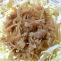 ちえちょま。's cooksnap of when they made キャベツともやしたっぷり豚丼ぶり☆.