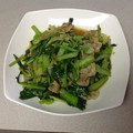 peco513's cooksnap of when they made 豚肉と小松菜のねぎ塩炒め.