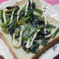 りりりhappy's cooksnap of when they made ほうれん草とチーズで！オープンサンド.