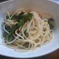 あすもふ's cooksnap of when they made 菜の花とちりめんじゃこのペペロンチーノ.