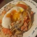 ricomimi's cooksnap of when they made スモークサーモンとキノコのクリームパスタ.