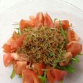 進撃の羊's cooksnap of when they made 水菜とトマトのカリカリじゃこ★サラダ★.