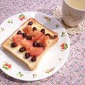 クレイプメートル's cooksnap of when they made トマトと黒豆のトースト♪.