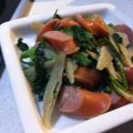kiwi1107's cooksnap of when they made 春菊とウインナーのウオーターソテー.