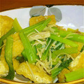 カフェもなか's cooksnap of when they made チンして和えるだけ♪小松菜えのき油揚げ.