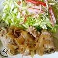 moco29's cooksnap of when they made 簡単☆生姜焼の進化系！豚肉の舞茸しそ巻き.