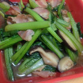 pitsuji's cooksnap of when they made 小松菜とベーコンの中華風炒め.