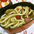 ともみ917's cooksnap of when they made 豚肉と舞茸のバジルｄｅ焼きうどん.
