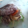 mahopo†'s cooksnap of when they made おうちにあるもので♪簡単ライスバーガー.