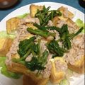 yauikri's cooksnap of when they made ☆厚揚げのツナマヨ醤油のせ☆.